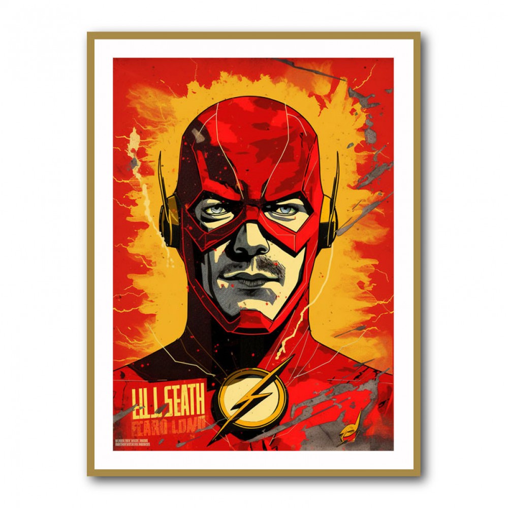 The Flash Grunge Pop Wall Art