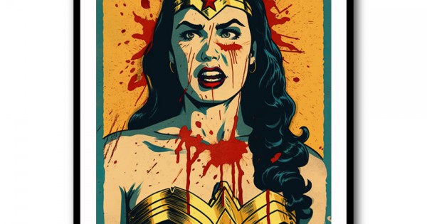 Wonder Woman Grunge Pop Art: Canvas Prints, Frames & Posters