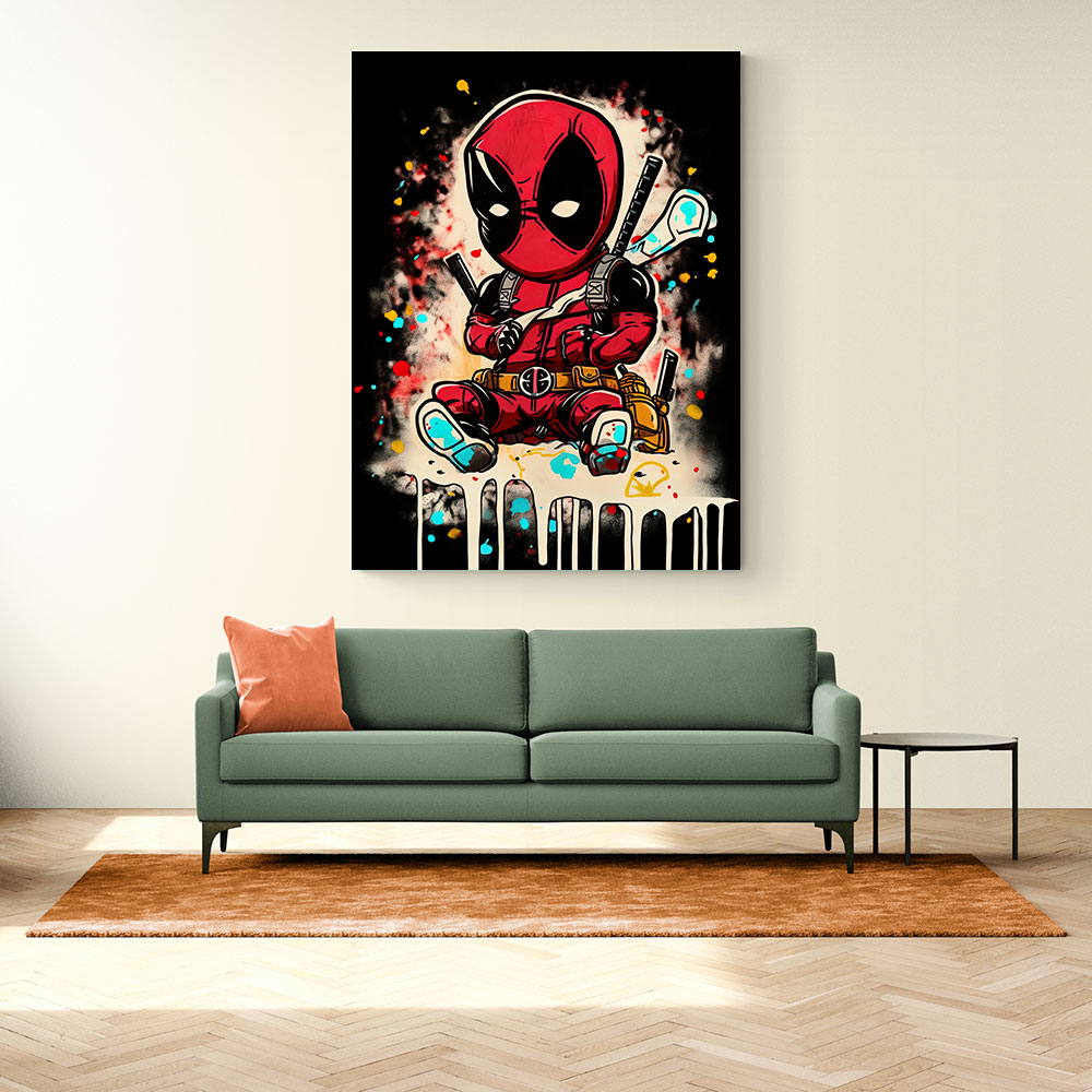 Deadpool Graffiti Wall Art