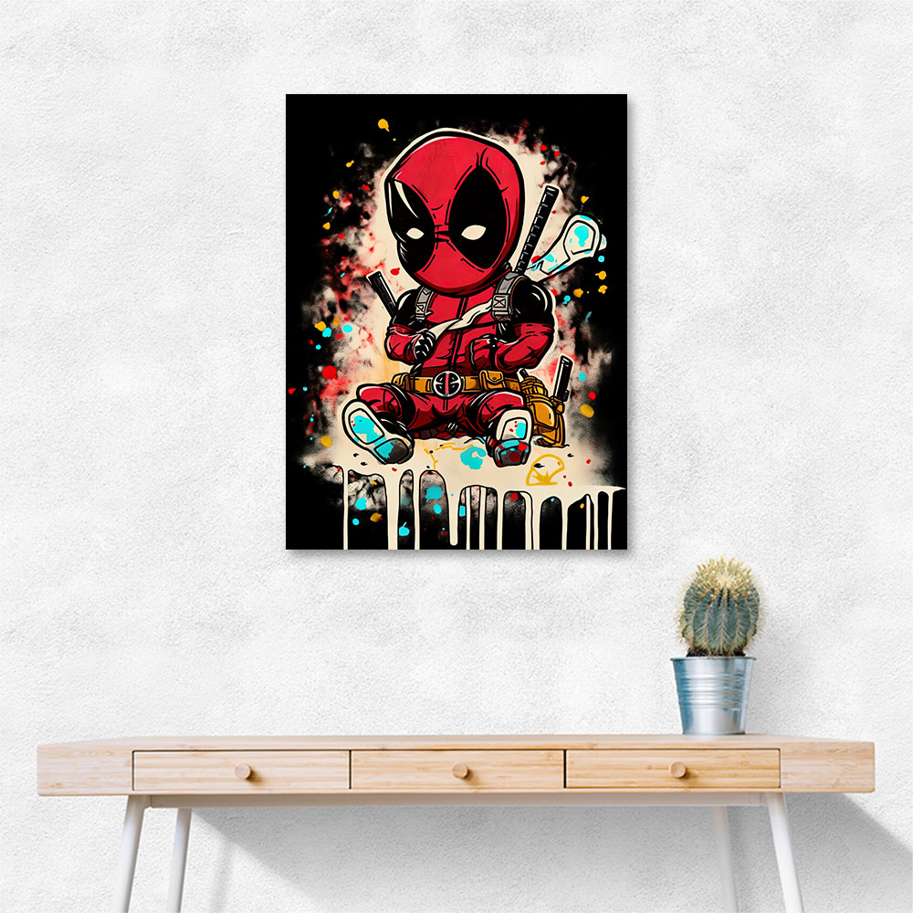 Deadpool Graffiti Wall Art