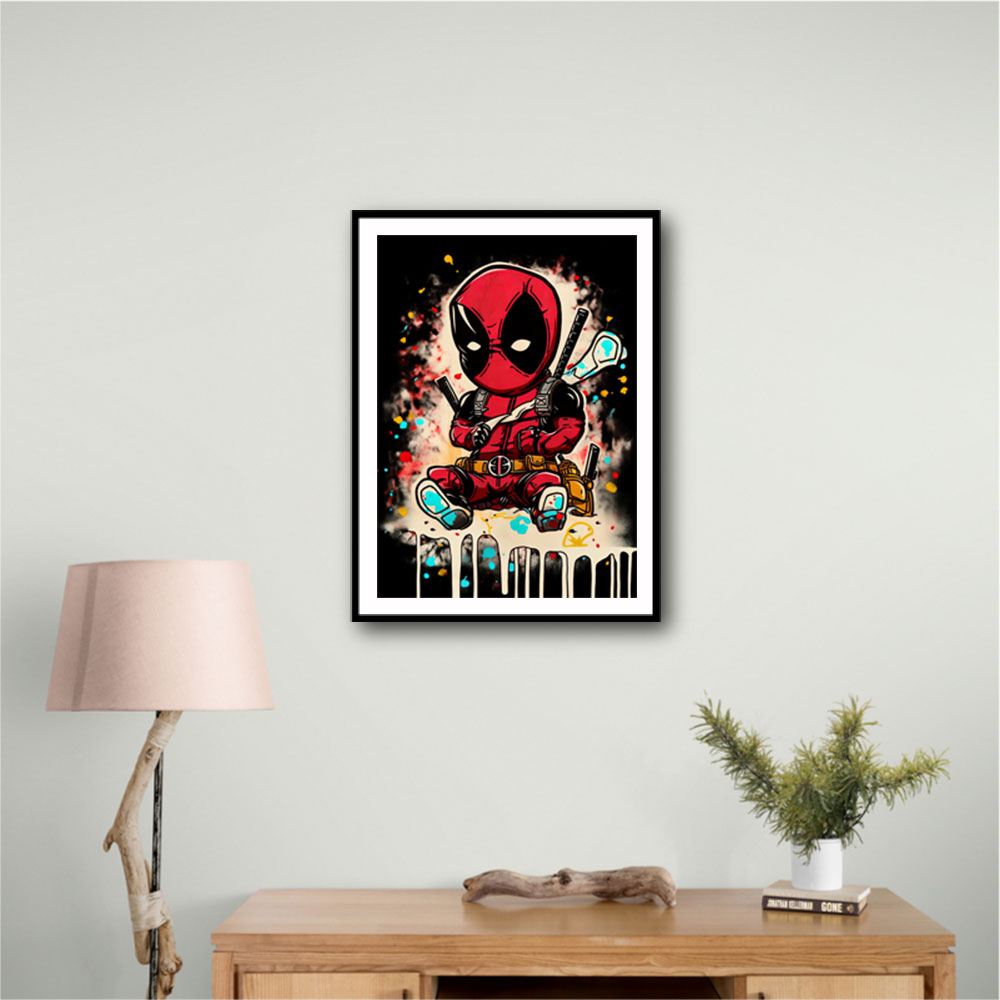 Deadpool Graffiti Wall Art