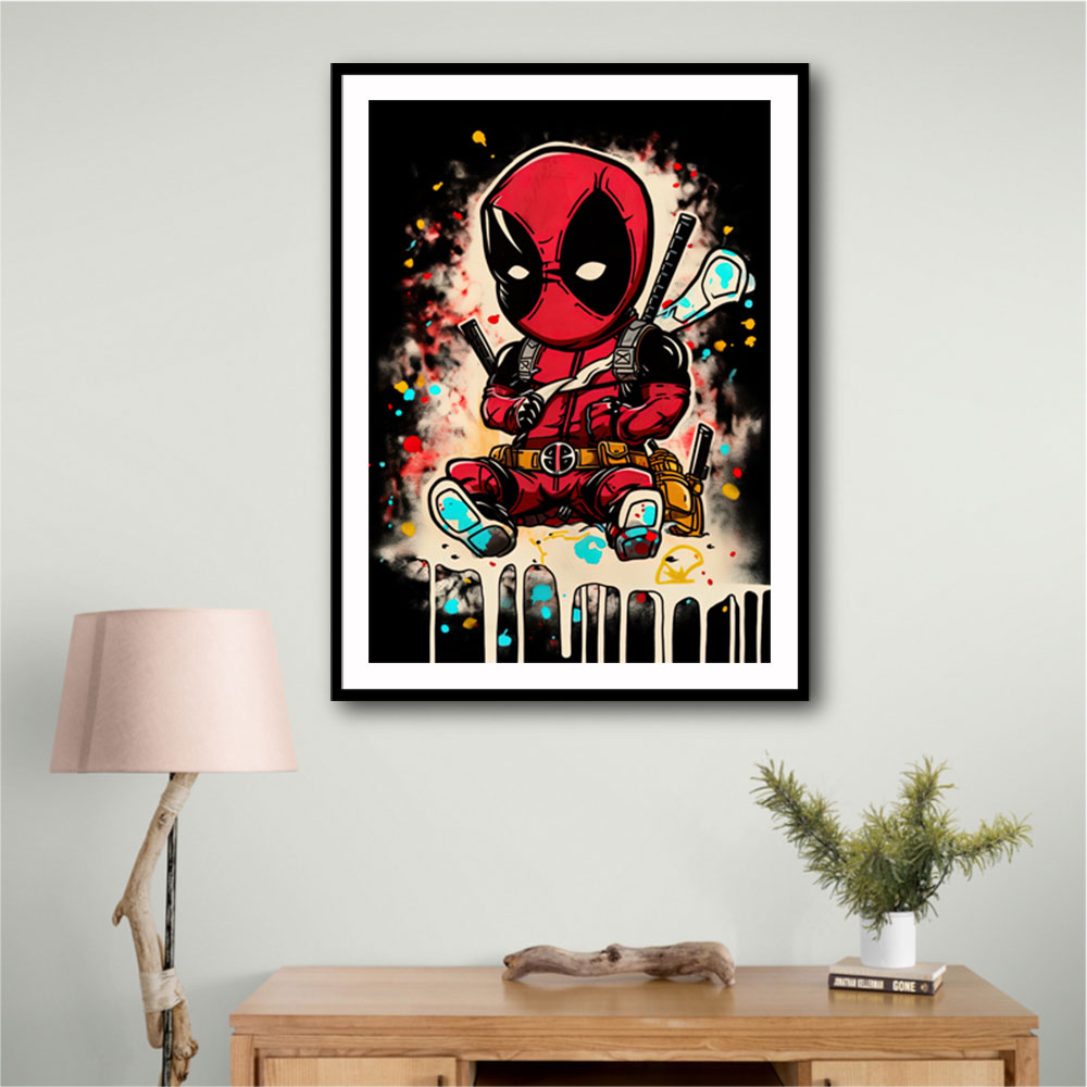 Deadpool Graffiti Wall Art