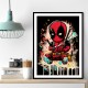 Deadpool Graffiti Wall Art