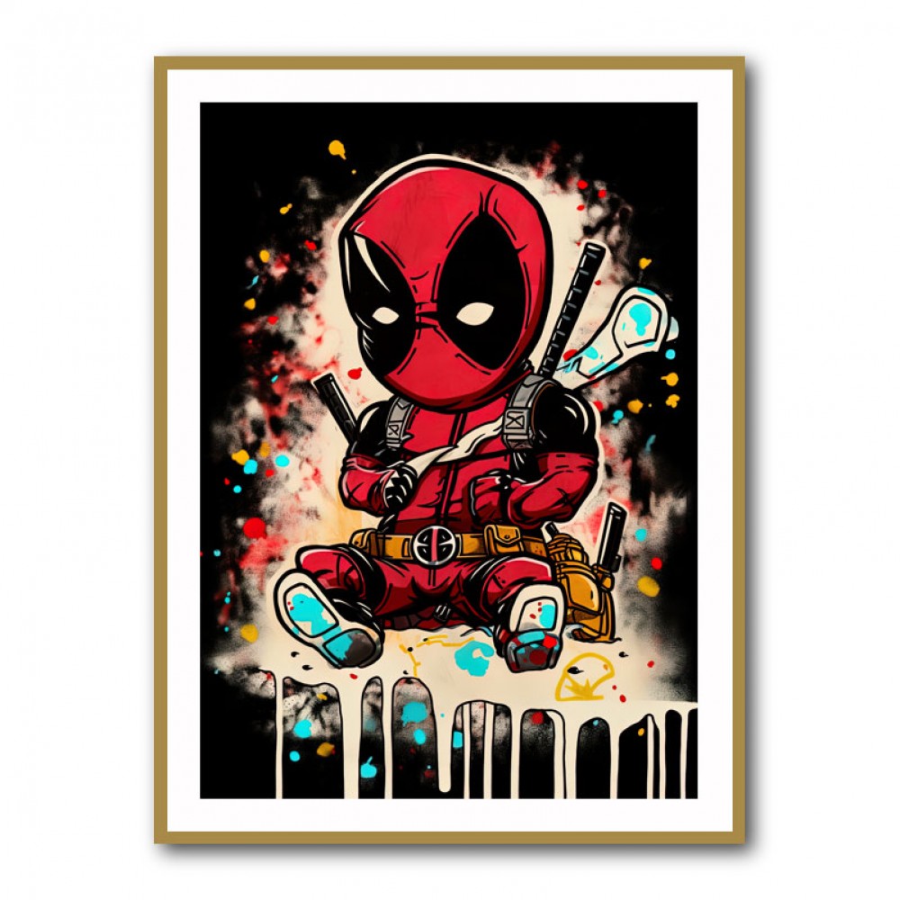 Deadpool Graffiti Wall Art