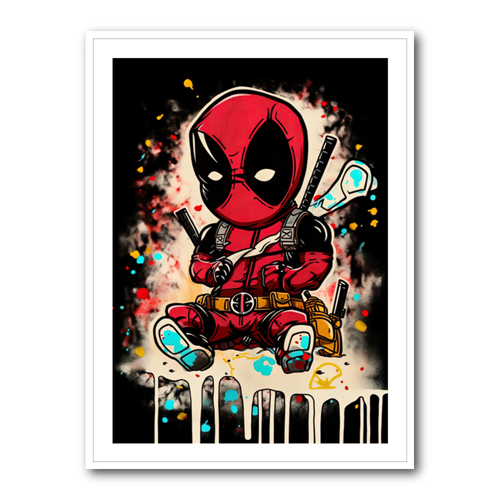 Deadpool Graffiti Wall Art