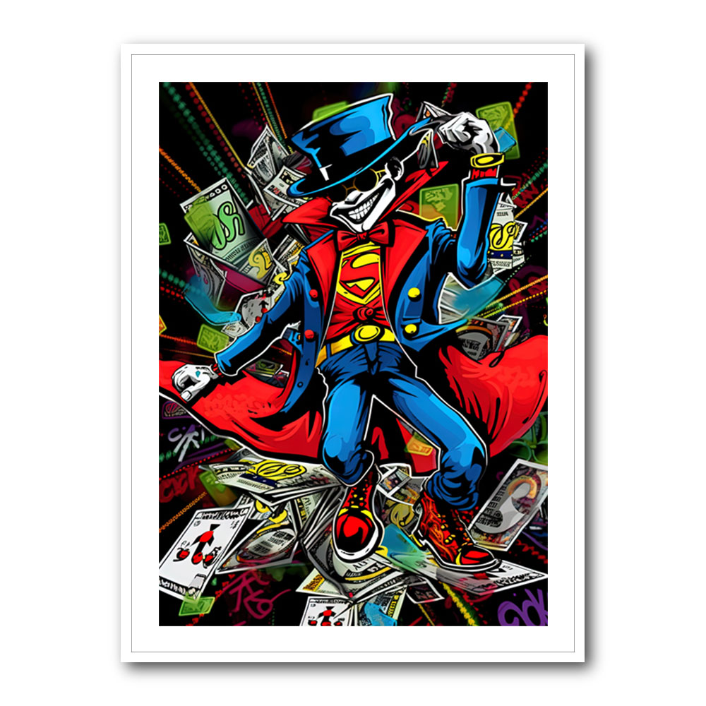 Superman Graffiti Style Wall Art