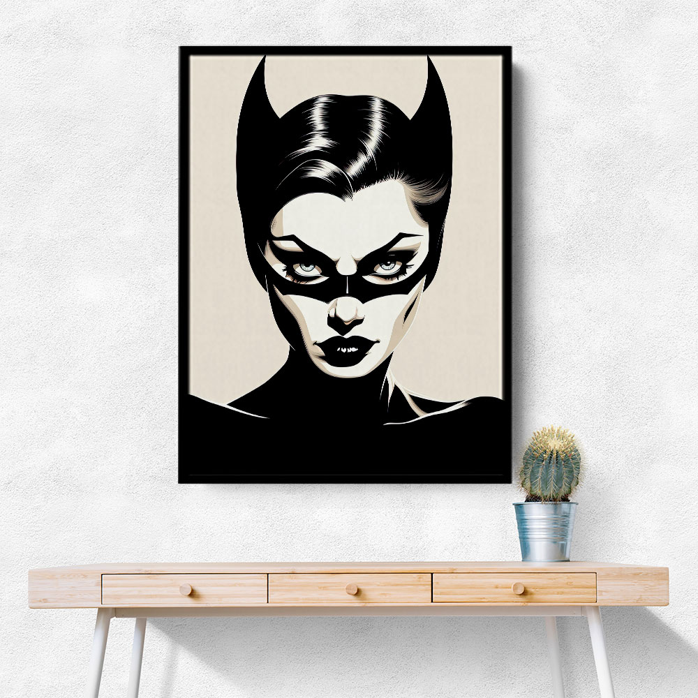 Catwoman Illustrated Wall Art