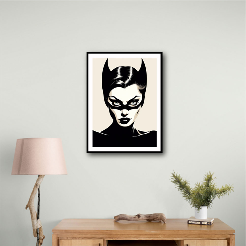 Catwoman Illustrated Wall Art