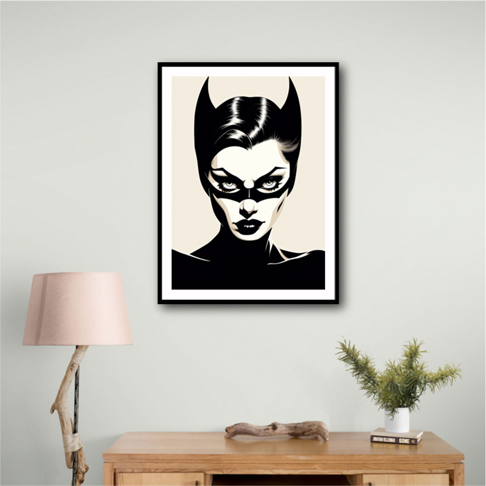 Catwoman Illustrated Wall Art