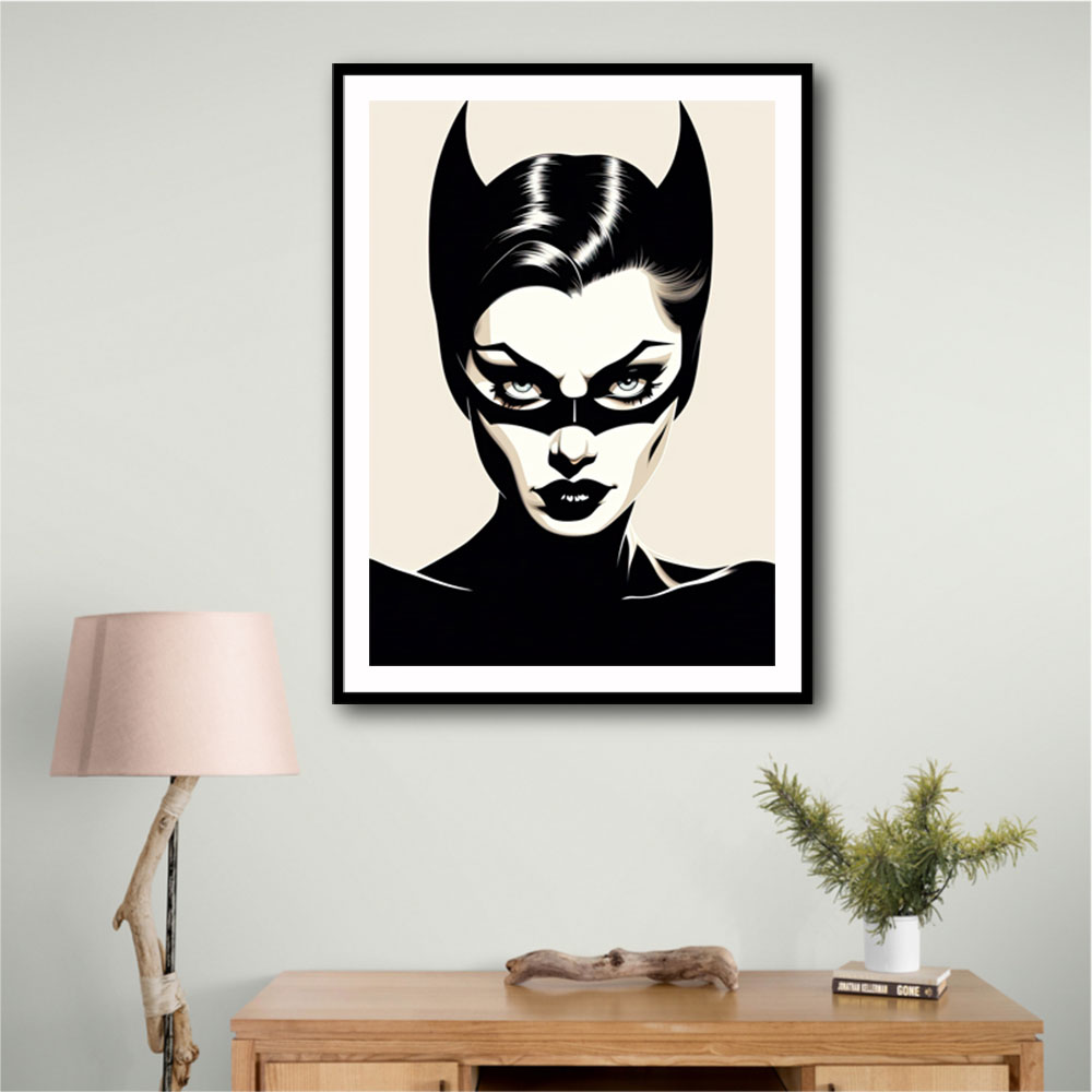 Catwoman Illustrated Wall Art