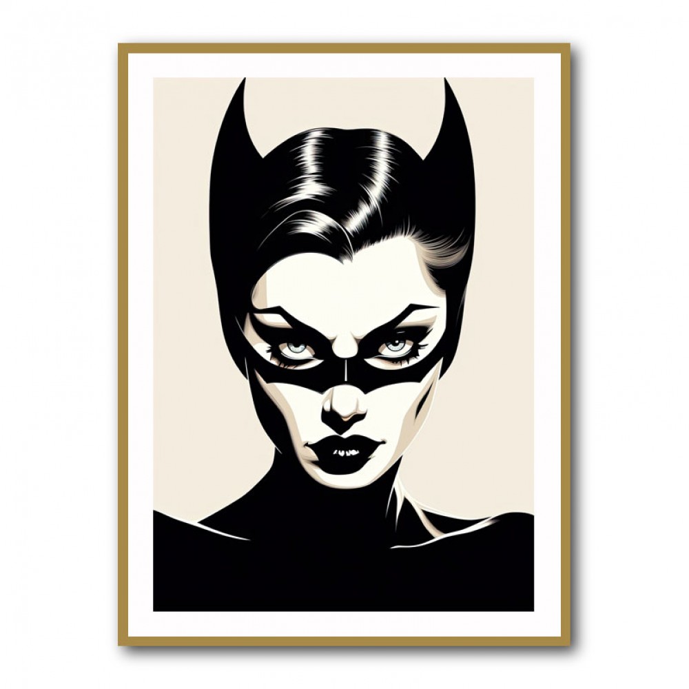 Catwoman Illustrated Wall Art