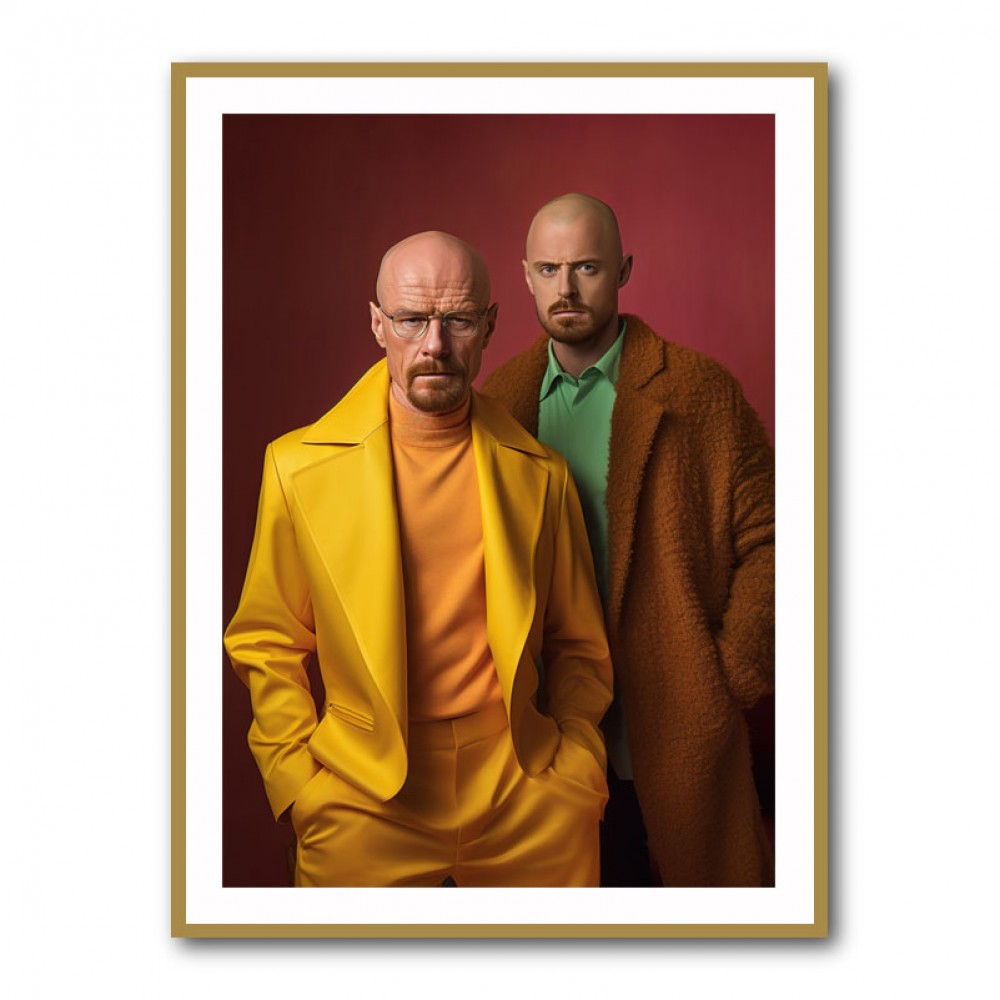 Walter White and Jesse Pinkman Vogue Wall Art