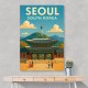 Seoul South Korea Travel Poster 1 Wall Art