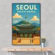 Seoul South Korea Travel Poster 1 Wall Art