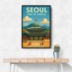 Seoul South Korea Travel Poster 1 Wall Art