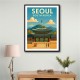 Seoul South Korea Travel Poster 1 Wall Art
