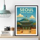 Seoul South Korea Travel Poster 1 Wall Art