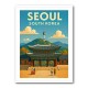 Seoul South Korea Travel Poster 1 Wall Art
