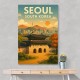 Seoul South Korea Travel Poster Wall Art