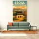 Seoul South Korea Travel Poster Wall Art