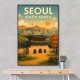 Seoul South Korea Travel Poster Wall Art