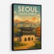 Seoul South Korea Travel Poster Wall Art