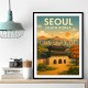Seoul South Korea Travel Poster Wall Art