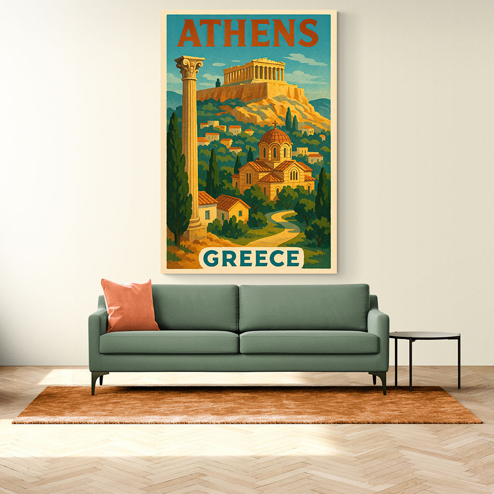 Athens Greece Travel Poster 1 Wall Art