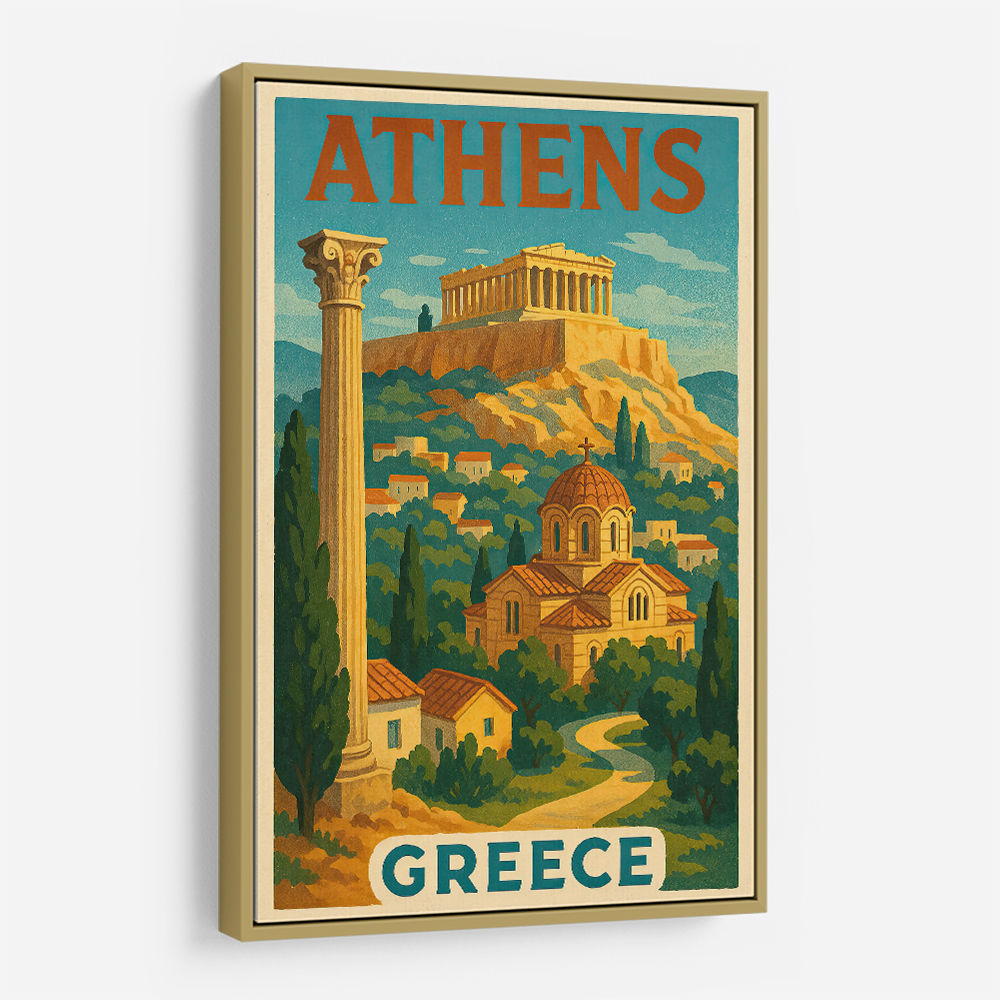 Athens Greece Travel Poster 1 Wall Art