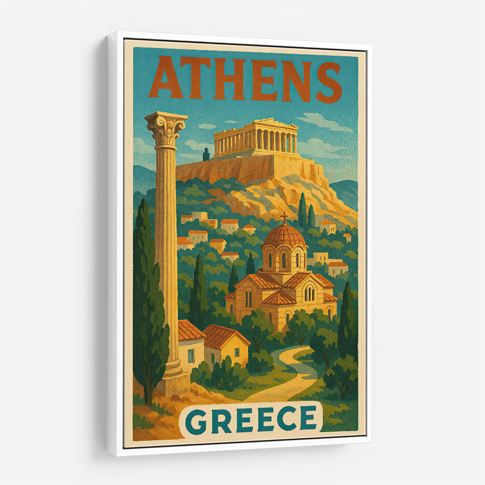 Athens Greece Travel Poster 1 Wall Art