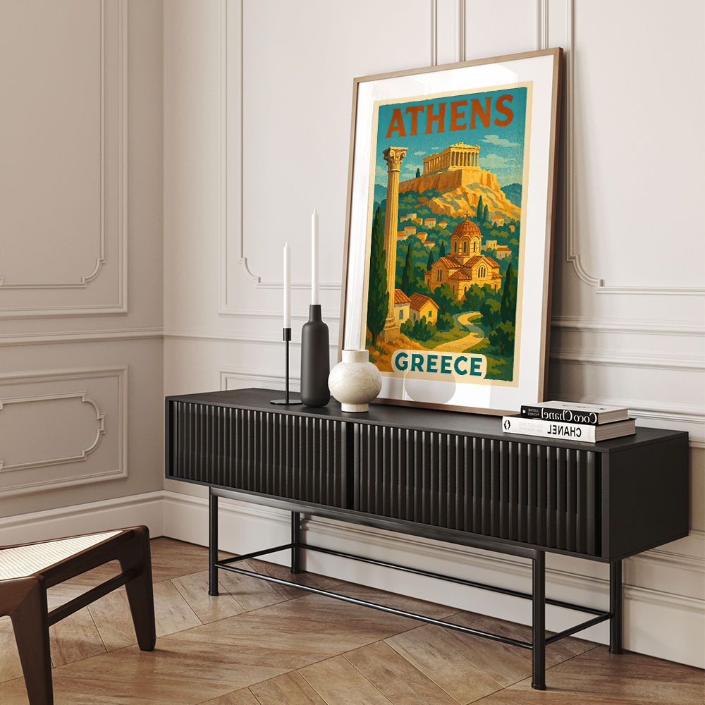 Athens Greece Travel Poster 1 Wall Art
