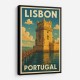 Belém Tower Lisbon Travel Poster Wall Art