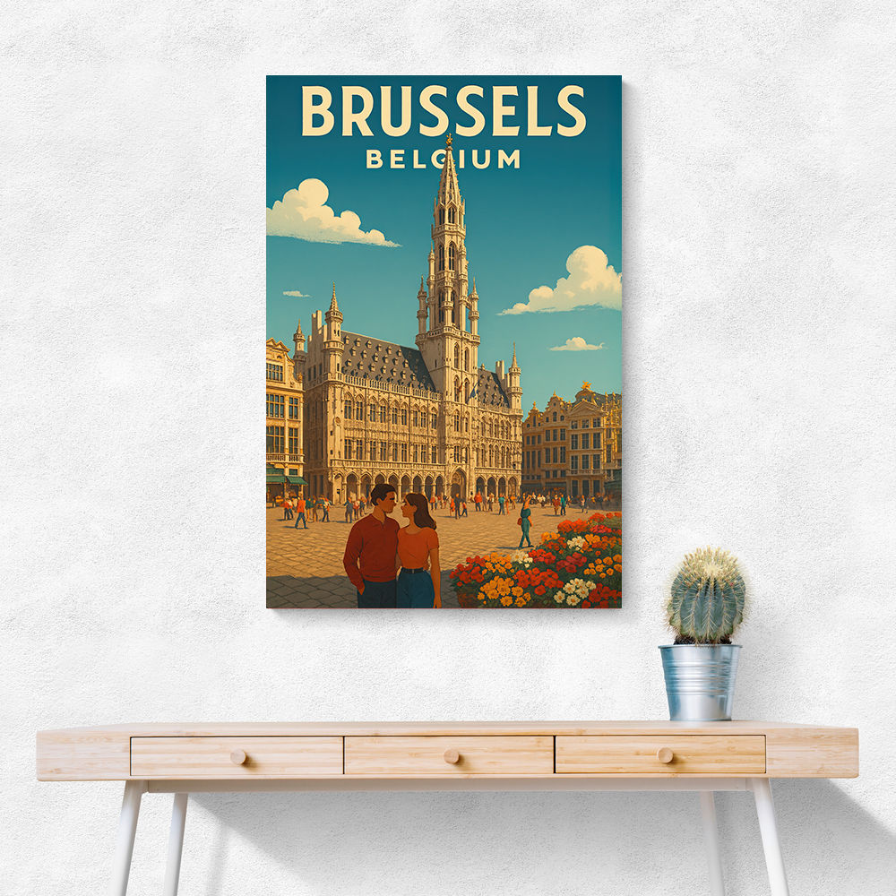 Brussels Travel Poster 2 Wall Art