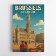 Brussels Travel Poster 2 Wall Art