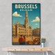 Brussels Travel Poster 2 Wall Art