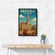Brussels Travel Poster 2 Wall Art