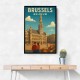 Brussels Travel Poster 2 Wall Art