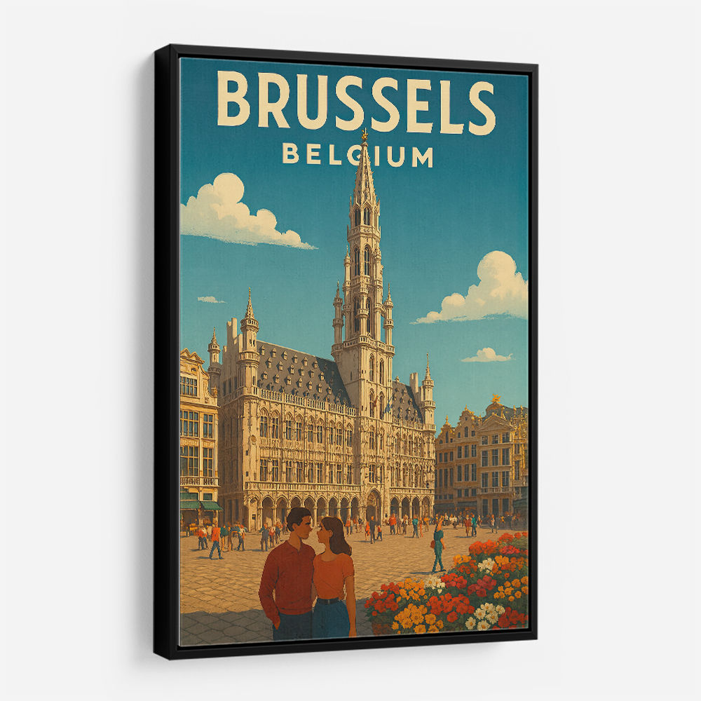 Brussels Travel Poster 2 Wall Art