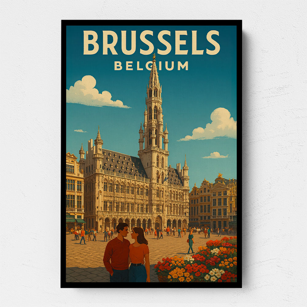 Brussels Travel Poster 2 Wall Art