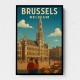 Brussels Travel Poster 2 Wall Art