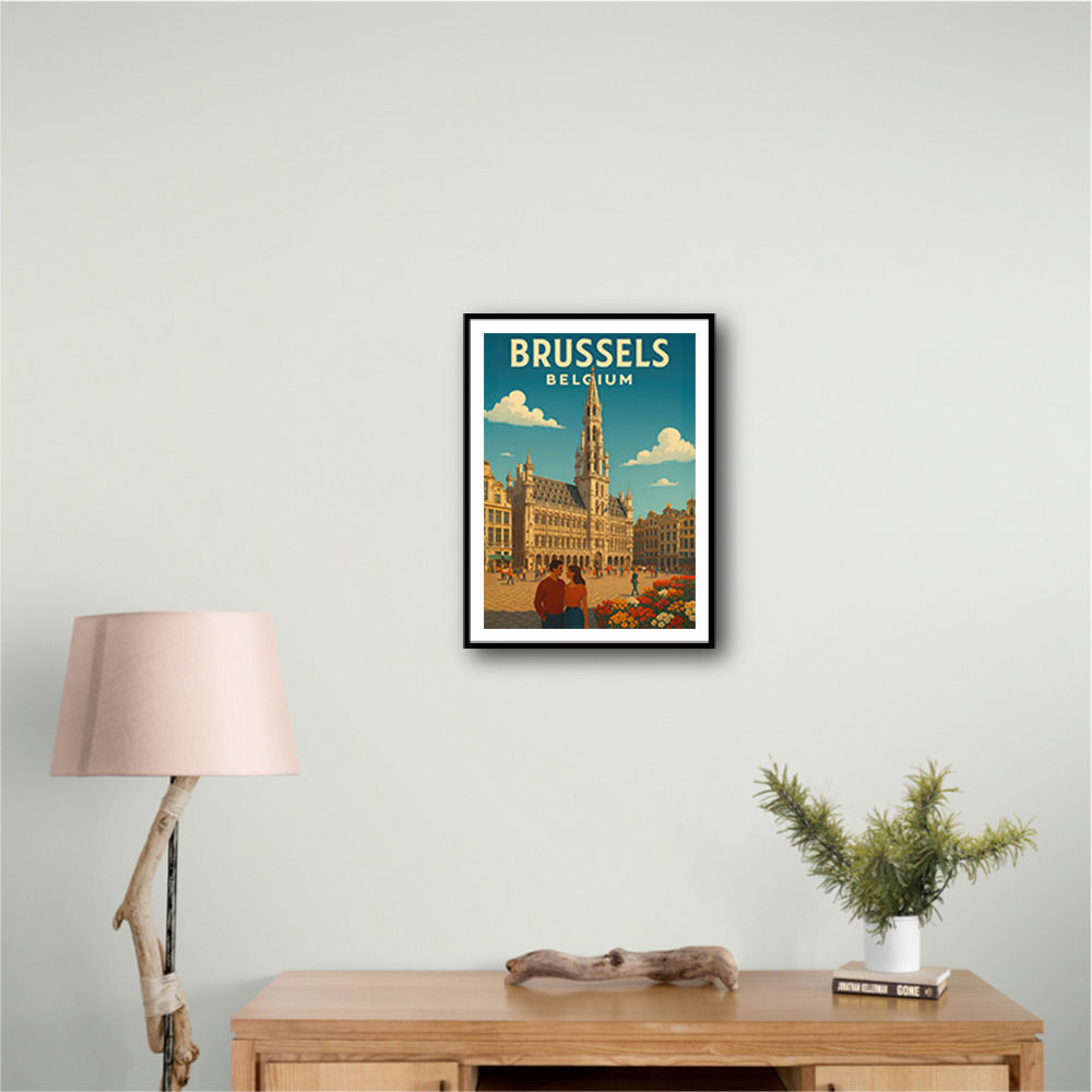 Brussels Travel Poster 2 Wall Art