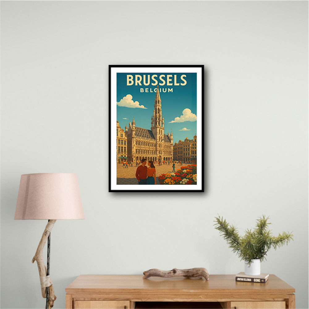 Brussels Travel Poster 2 Wall Art