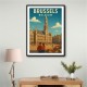 Brussels Travel Poster 2 Wall Art
