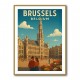 Brussels Travel Poster 2 Wall Art