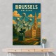Brussels Travel Poster Wall Art