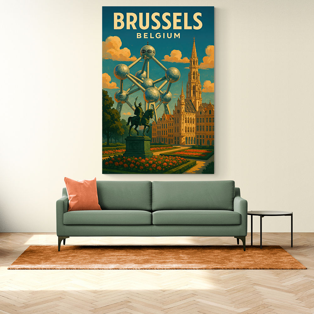 Brussels Travel Poster Wall Art