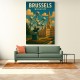 Brussels Travel Poster Wall Art