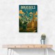Brussels Travel Poster Wall Art