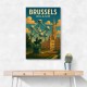 Brussels Travel Poster Wall Art