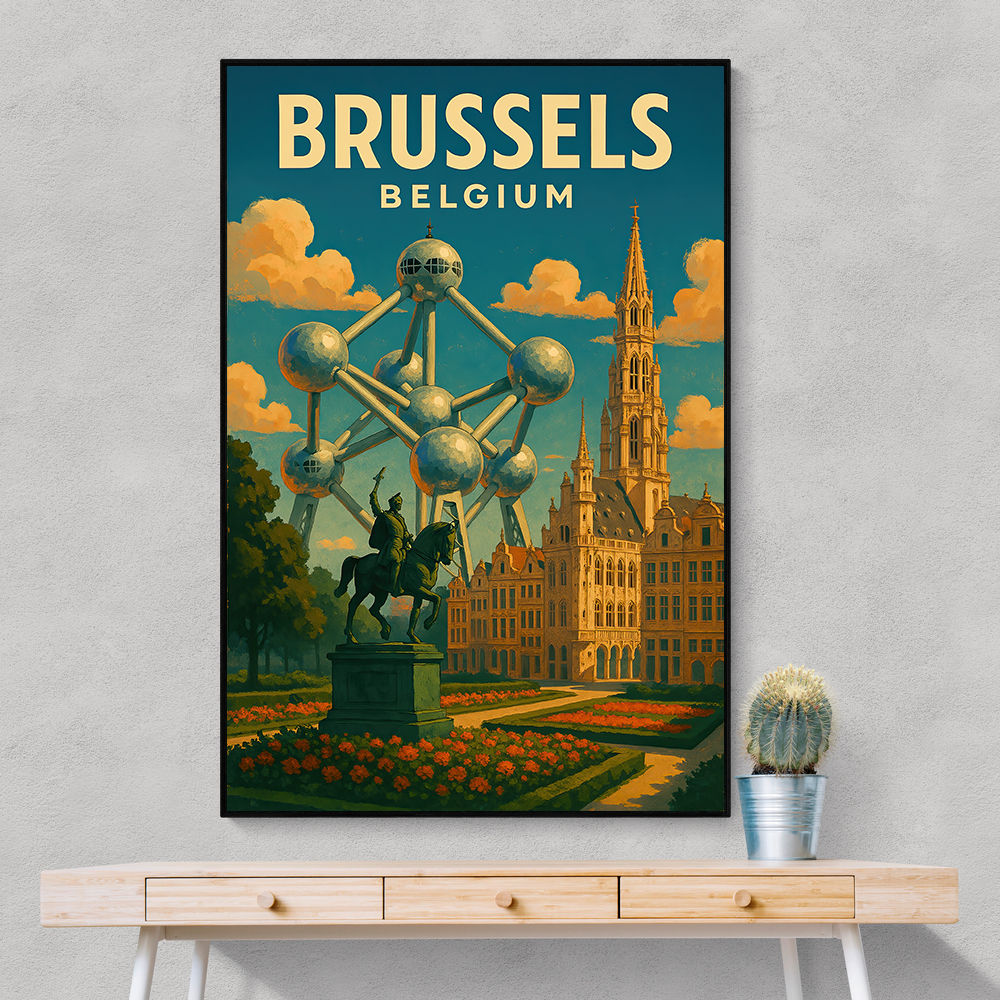 Brussels Travel Poster Wall Art